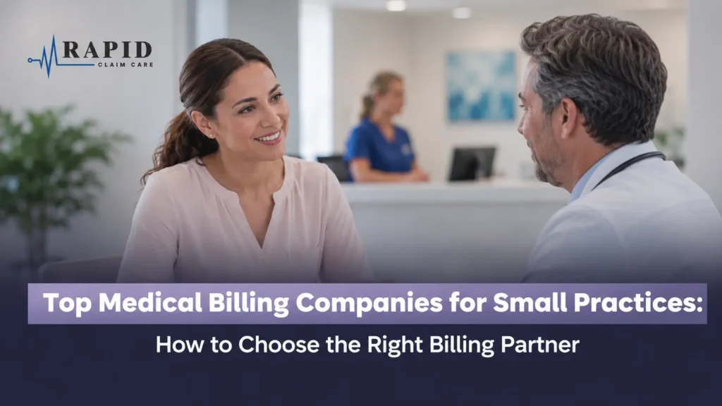 Healthcare consultant meeting with a provider, showcasing the Top Medical Billing Companies for Small Practices.