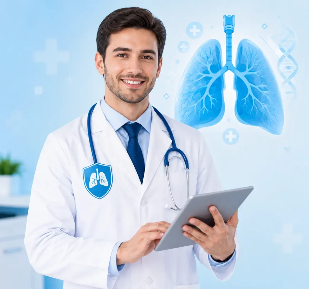 Healthcare professional reviewing medical information with a patient at home