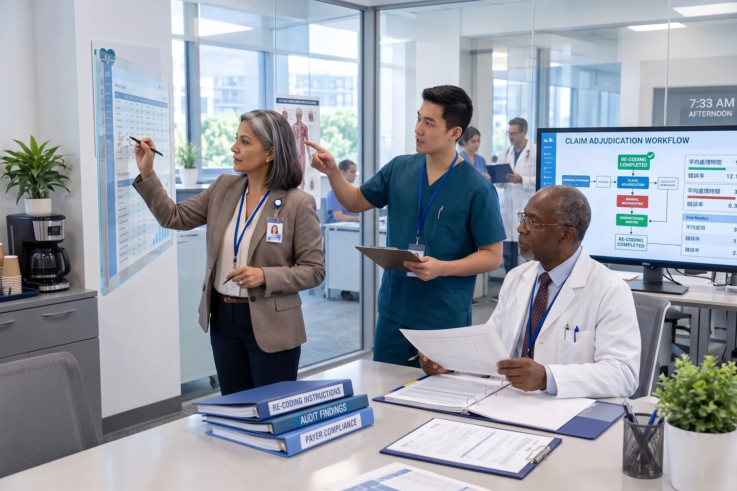 patient and medical professionals consulting